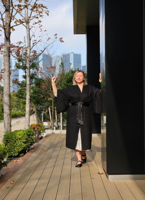 Eleganckie lniane kimono Madame Coco