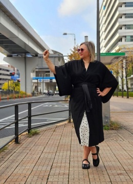 Eleganckie lniane kimono Madame Coco