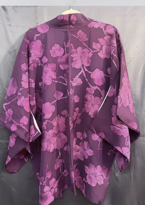 Jedwabne haori w purpurowym kolorze