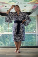 Kimono biało-granatowe Natural