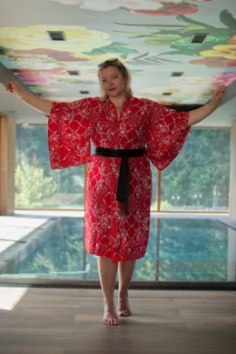 Kimono czerwone Romantic Moments