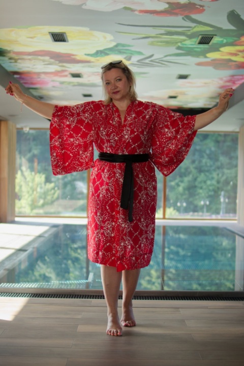 Kimono czerwone Romantic Moments