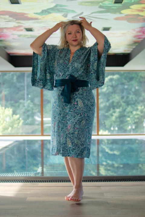 Kimono Kimono Paisley w morskich kolorach