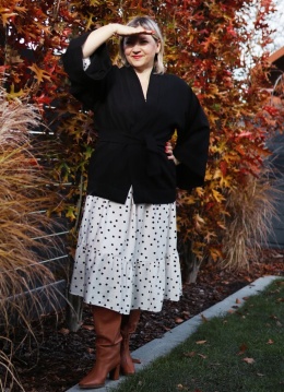 Kurtka kimonowa Noir Weave