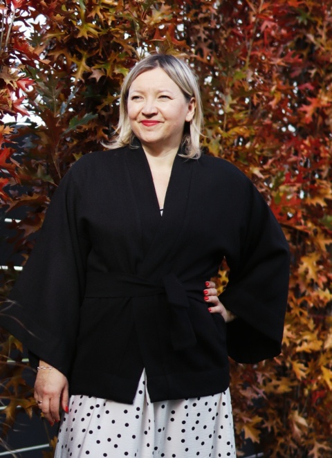 Kurtka kimonowa Noir Weave